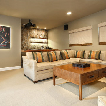 Home Theater with Bar