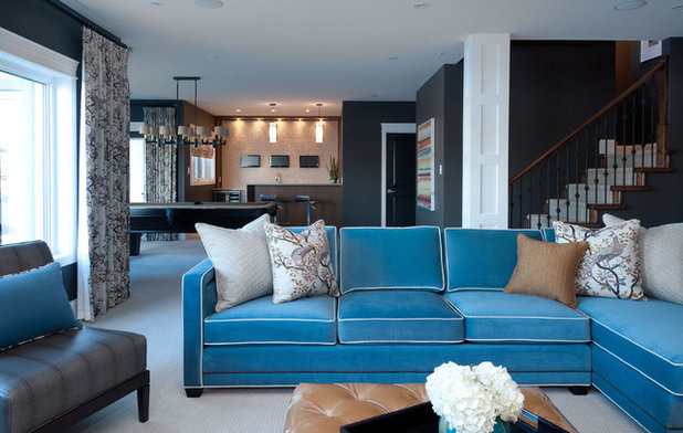 Contemporary Family Room by Atmosphere Interior Design Inc.