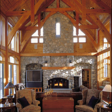 Hunt Country-family fireplace