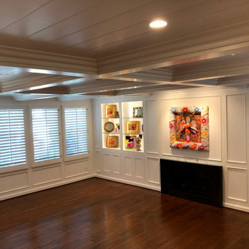 Huntington Beach wainscoting and coffered ceiling