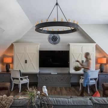 Industrial Living room, office and bar