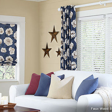 Inspirations: Draperies and 2" Faux Wood Blinds