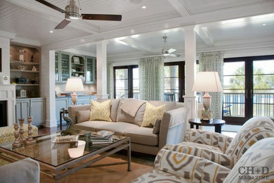 Elegant family room photo in Charleston