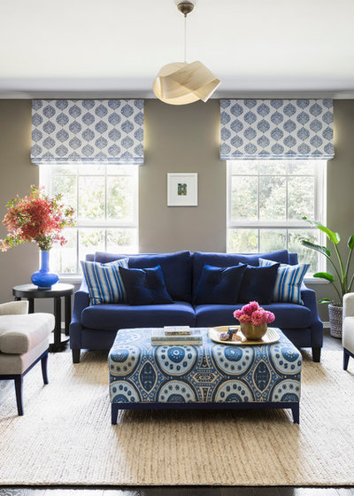 Eclectic Family Room by Camilla Molders Design
