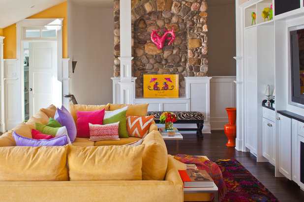 Eclectic Family Room by JBM DESIGNS LLC