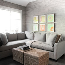 Transitional Family Room by Croma Design Inc.