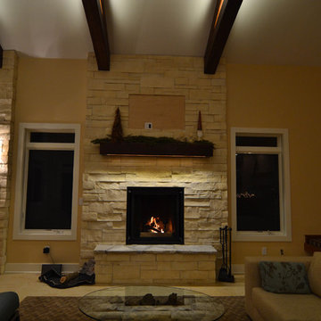 Johnston Home Addition with Stone Fireplace - 2012