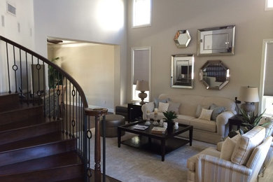 Inspiration for a timeless family room remodel in Orange County