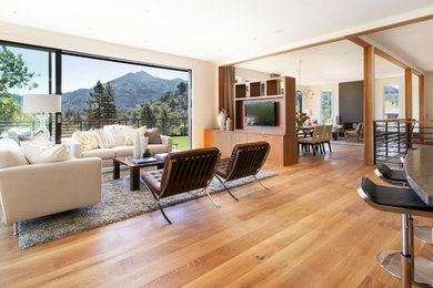 Inspiration for a contemporary family room remodel in San Francisco