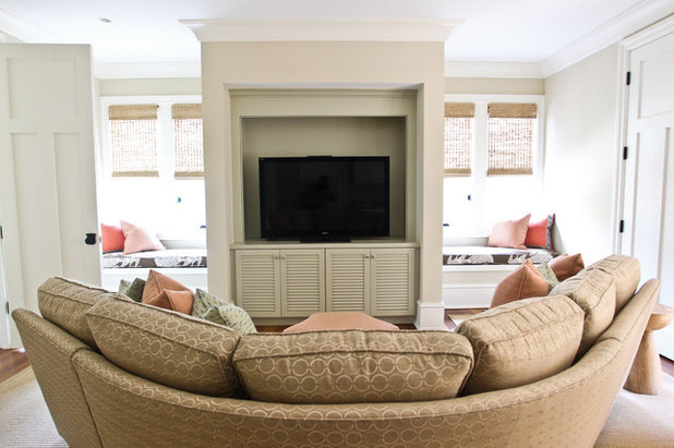 Beach Style Family Room by Margaret Donaldson Interiors