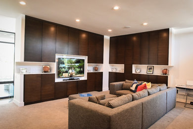 Minimalist family room photo in Other