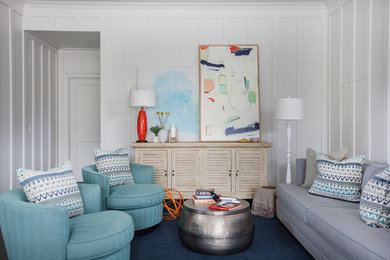Inspiration for a coastal family room remodel in Jacksonville