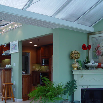 Kitchen and conservatory