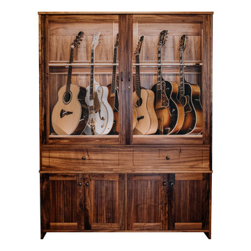 Koa Guitar Estate™ Humidified guitar display cabinet