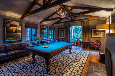 This is an example of a contemporary games room in Santa Barbara.