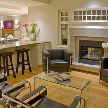 Contemporary Family Room by Portal Design Inc