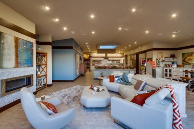 This is an example of a modern games room in San Diego.