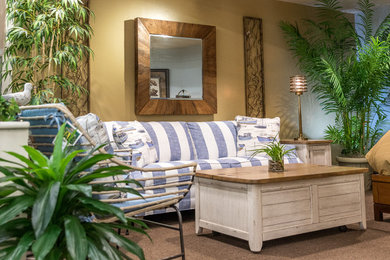 Inspiration for a tropical family room remodel in Indianapolis