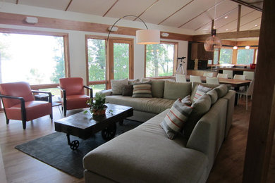 Inspiration for a contemporary family room remodel in Minneapolis