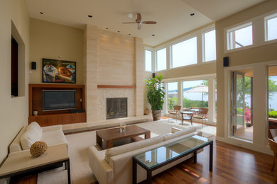 Inspiration for a contemporary family room remodel in Seattle