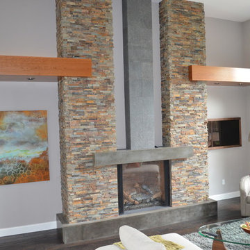 Large, Modern Fireplace