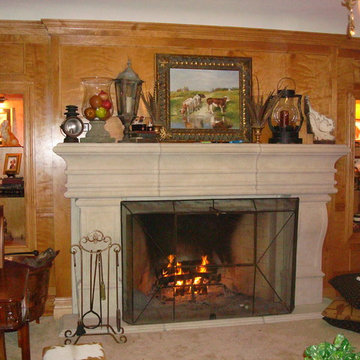Leon Cast Stone Fireplace