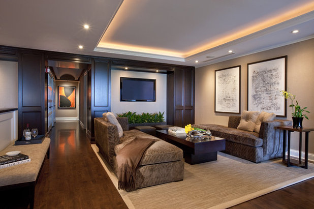 Contemporary Family Room by Michael Abrams Interiors