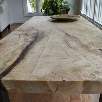 live edge maple coffee table