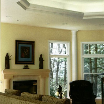 Living Room with a ceiling