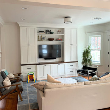 Living Room with Custom Built-In Media Center