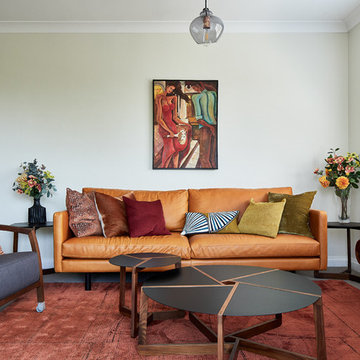 Living room with warm colours