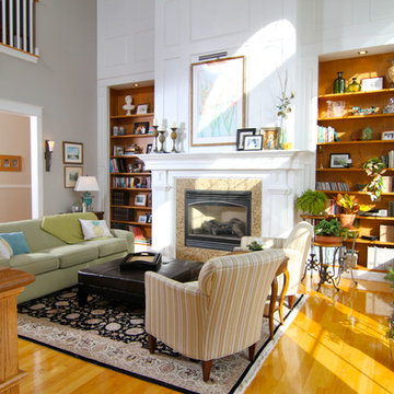 Loft Family room with gas fireplace