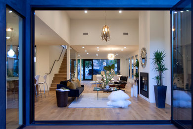 Inspiration for a modern family room remodel in Los Angeles