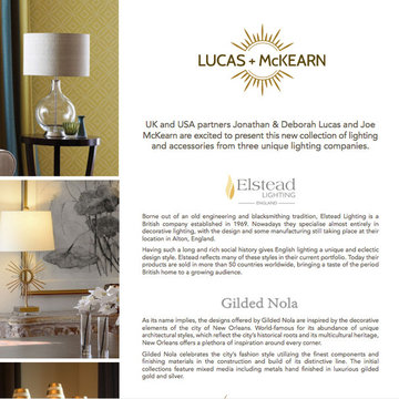Lucas + McKearn Lighting : Flambeau, Gilded Nola & Elstead Lighting