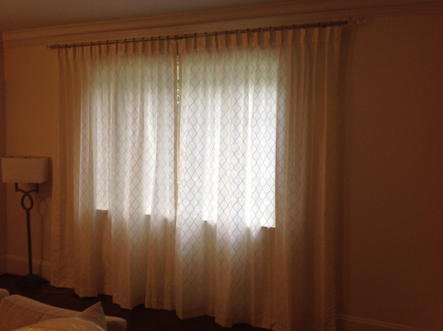 Luxurious Custom Drapes with Semi Sheer Fabric