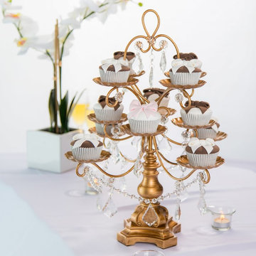 Madeleine 12-Piece Gold Cupcake Stand by Amalfi Decor