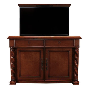 Marin Hidden TV lift cabinet, US Made TV lift cabinet by Cabinet Tronix