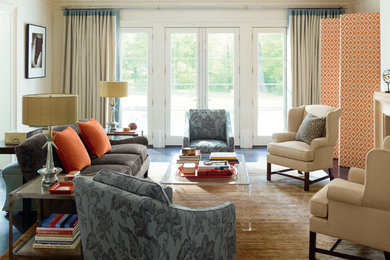 Example of a classic family room design in Other