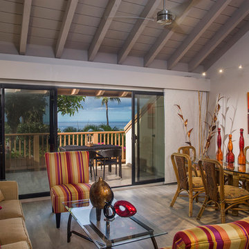 Maui View Living Room brightened with furnishings and decor