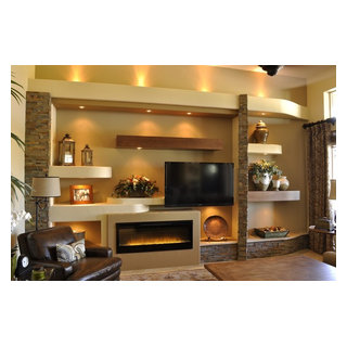 Media Wall 4 - Contemporary - Family Room - Phoenix - by Thunderbird ...