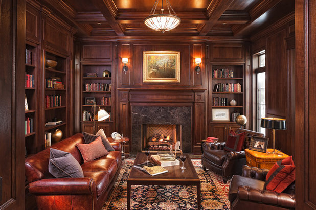 Traditional Family Room by Stonewood, LLC