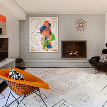 mid-century living room designed
