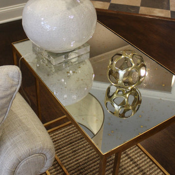Mirrored Brushed Gold Nesting Tables