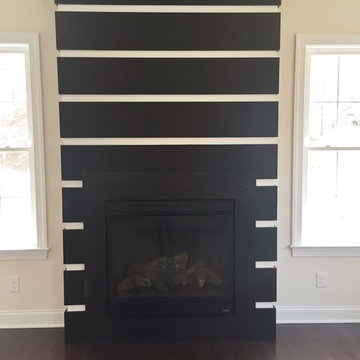Modern Black Inlay Fireplace