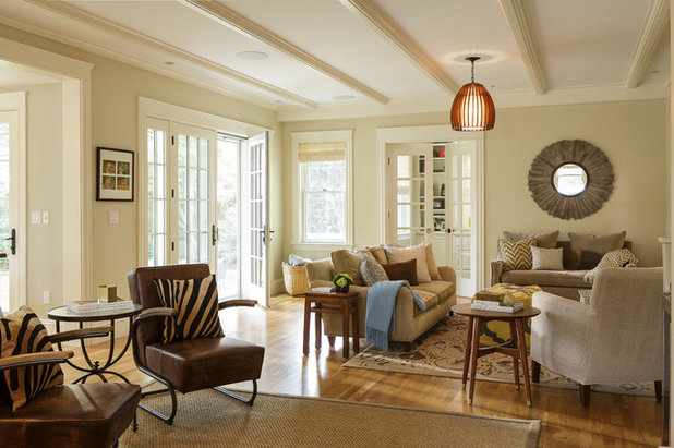 Transitional Family Room by Sophia Shibles Interiors (formerly SCS Design)