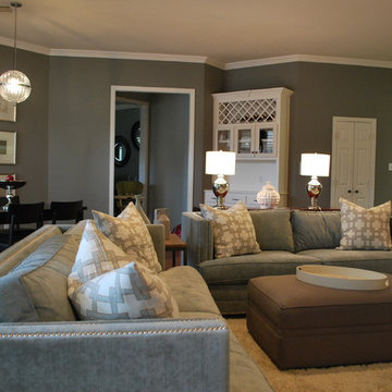 Modern Family Living Space in Grey