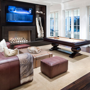 Inspiration for a modern family room remodel in Austin