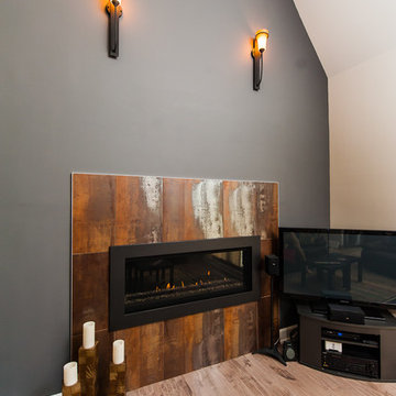 Modern Fireplace Remodel | After