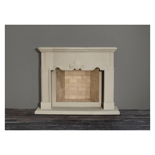 Modern French Fireplace Mantel Styles - Shabby-chic Style - Family Room -  by DeVinci Cast Stone | Houzz