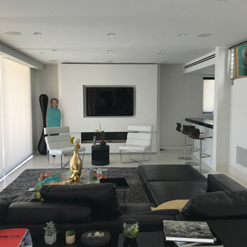 Modern Great Room featuring Control4 home automation